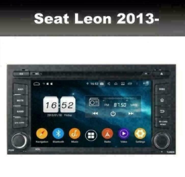 Seat Leon 2013-2019 radio navigatie android 10 wifi dab wifi, Auto diversen, Autoradio's, Ophalen of Verzenden