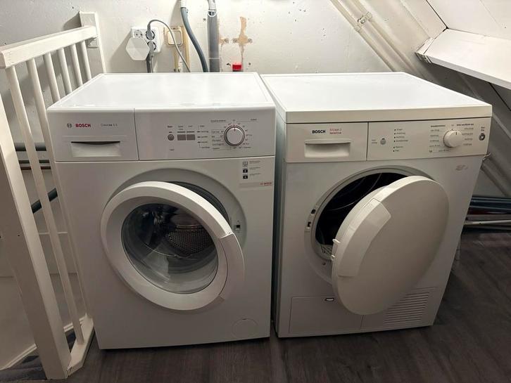 Wasmachine & Droger - Bosch, Witgoed en Apparatuur, Wasmachines, Gebruikt, Voorlader, 4 tot 6 kg, 85 tot 90 cm, 1200 tot 1600 toeren