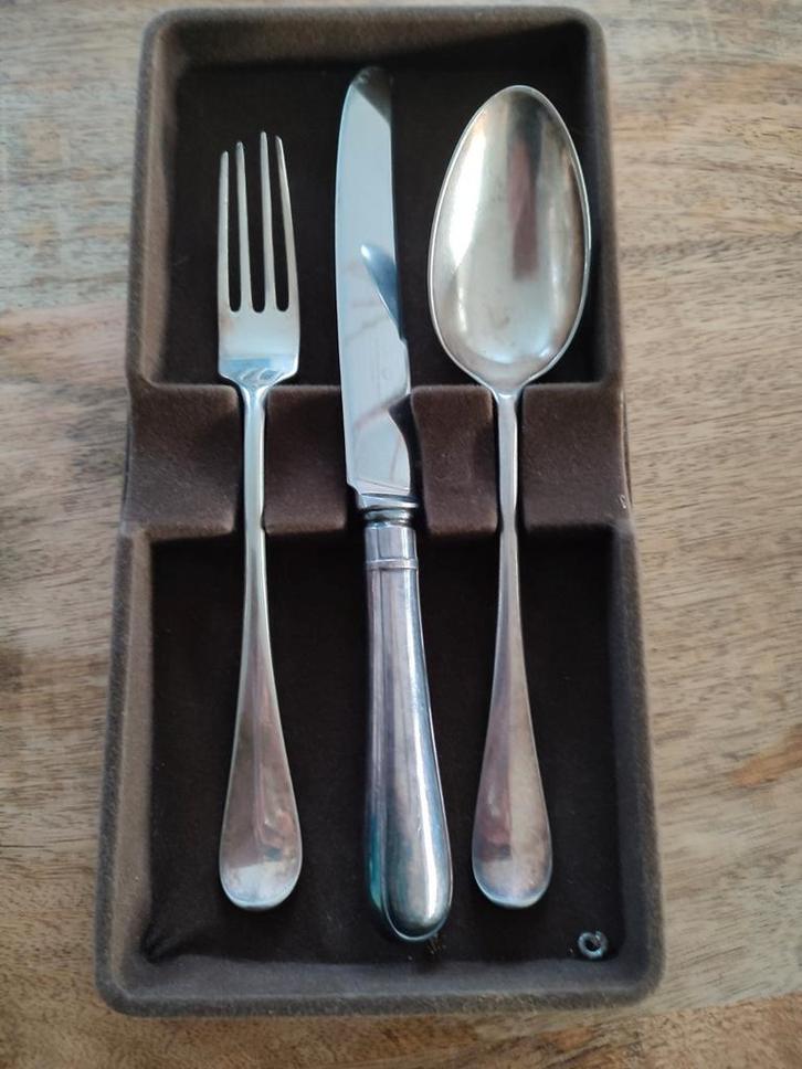 Keltum Hollands glad dinner couvert verzilverd., Antiek en Kunst, Antiek | Bestek, Ophalen of Verzenden