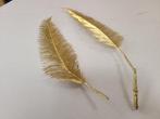 gouden veren voor bloemschik, Ophalen of Verzenden, Zo goed als nieuw, Materiaal