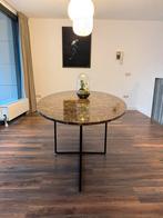 Bruine Marmeren Eettafel Ovaal 200x100 cm, Ophalen, Overige materialen, 100 tot 150 cm, 200 cm of meer