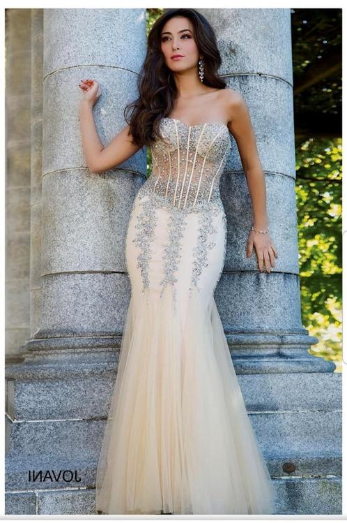 Galajurk Jovani 36, Kleding | Dames, Gelegenheidskleding, Zo goed als nieuw, Galajurk, Maat 36 (S), Ophalen of Verzenden