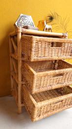 Vintage ladekastje met 3 mandjes, manou nachtkastje, Vintage, Gebruikt, Mand, Vintage