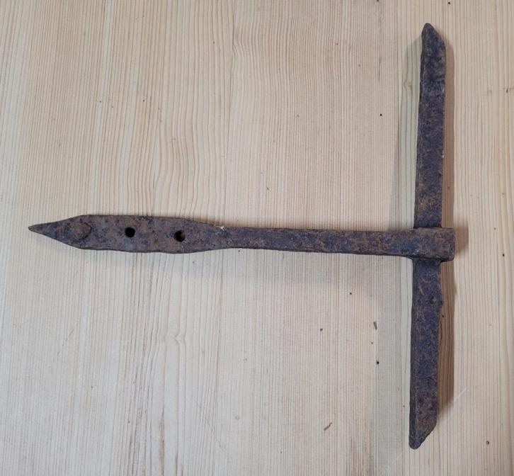 Rechte smeedijzeren gevelanker muurankers boerderij monument, Antiek en Kunst, Curiosa en Brocante, Verzenden