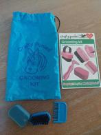 Crafty Ponies blauw poets-set verzorgingsset met boekje, Ophalen of Verzenden, Gebruikt, Paard