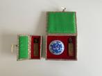 2 Chinese Stempels + porseleinen bakje Red Seal inkt pasta, Ophalen