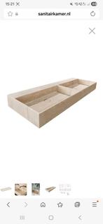 Nieuwe Saniclear Travertin Marmer Wastafel 120cm, Huis en Inrichting, Badkamer | Badkamermeubels, Ophalen, 100 tot 150 cm, Nieuw