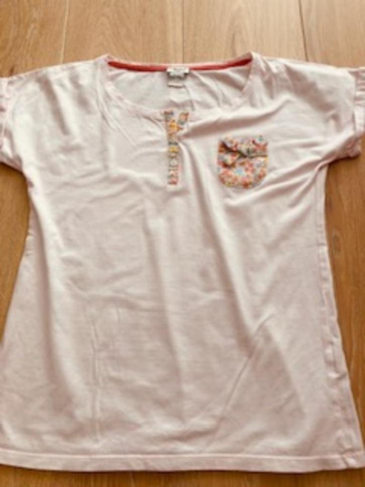 Roze slaap T-shirt, pyjama van Cyrillus Paris mt. 152/158, Kinderen en Baby's, Kinderkleding | Maat 152, Zo goed als nieuw, Meisje