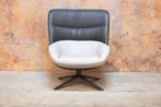 Als NIEUW! fraaie leren Leolux Hilco design draaifauteuil, Leolux, Leolux, Design, 75 tot 100 cm