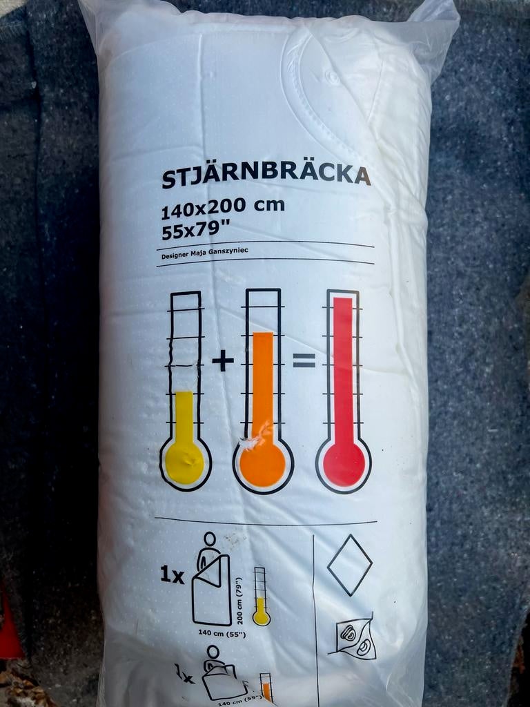 Ikea Stjärnbräcka Deken - 140x200 cm - Nieuw, Huis en Inrichting, Slaapkamer | Beddengoed, Eenpersoons, Wit, Nieuw, Ophalen of Verzenden