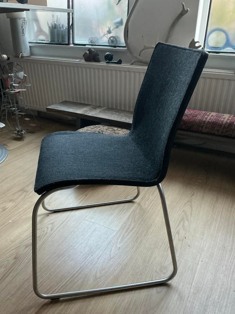 Stoffen Kvadrat stoel merk palau, Zwart, Ophalen of Verzenden, Zo goed als nieuw, Metaal