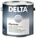 Partij 2,5 liter blikken Delta All-grund Primer, Ophalen, Wit, Nieuw, Verf