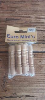 Euro Mini's trapstijlen 50 * 10 mm diameter, Verzamelen, Poppenhuizen en Toebehoren, Nieuw, Overige typen, Ophalen of Verzenden