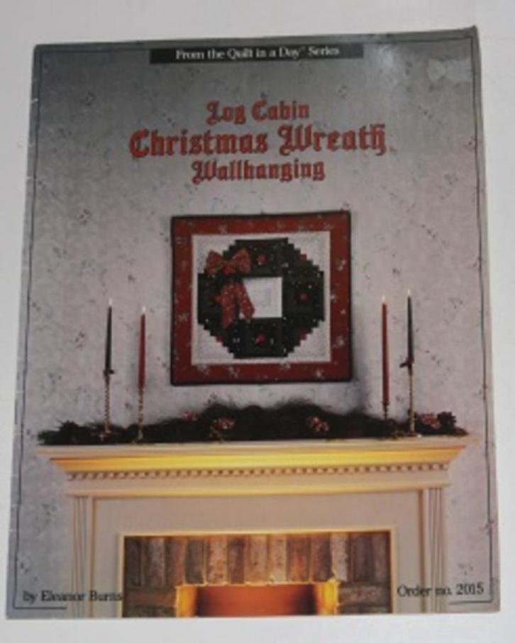 log cabin christmas wreath wallhanging - 130057, Diversen, Kerst, Zo goed als nieuw, Ophalen of Verzenden