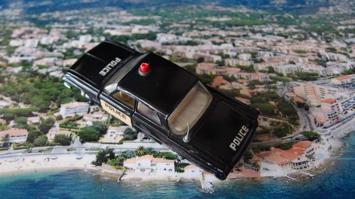 Dinky Toys Ford Fairline Police nummer 258, 1962-1966, Hobby en Vrije tijd, Modelauto's | 1:43, Zo goed als nieuw, Auto, Dinky Toys