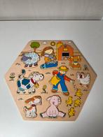 Boederij kinder puzzel 8-delig hout, 29,5x29,5cm, Ophalen of Verzenden, Minder dan 10 stukjes, Zo goed als nieuw, Van hout
