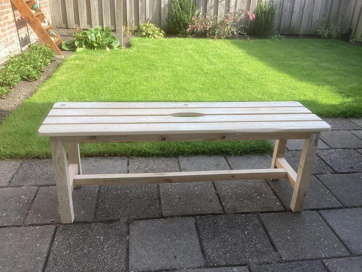Houten bankje, Tuin en Terras, Tuinbanken, Gebruikt, Hout, Ophalen