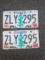 Kentekenplaat SET Oregon USA 2 nummerborden nummerplaten, Verzamelen, Ophalen of Verzenden
