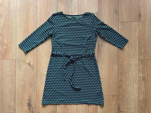 King Louie leuk groen blauw jurkje met retro print maat M, Kleding | Dames, Jurken, Gedragen, Maat 38/40 (M), Blauw, Boven de knie