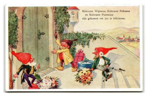 Kinderkaart, Sprookje, Verzamelen, Ansichtkaarten | Themakaarten, Gelopen, 1960 tot 1980, Feest(dag), Verzenden