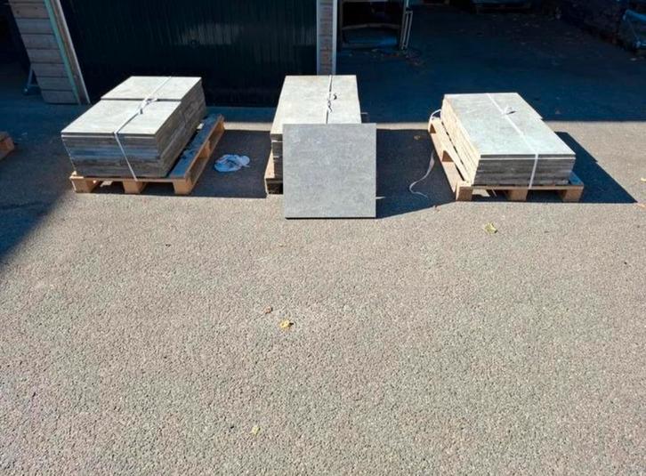 Natuursteen tegels 60/60 chinees hardsteen 21m2, Tuin en Terras, Tegels en Klinkers, Gebruikt, Terrastegels, Natuursteen, Ophalen