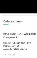 2 kaarten WK darts Londen!, Tickets en Kaartjes, Twee personen, Overige soorten, Overige typen