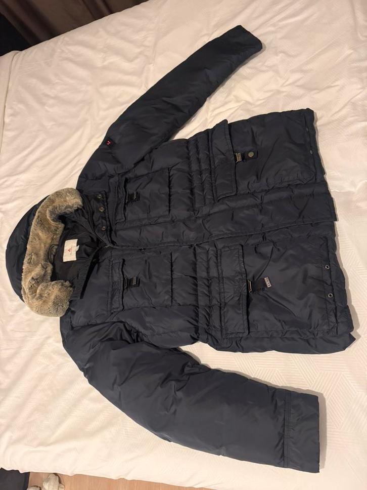 Peuterey Aiptek Fur Parka Navy ZGN, Kleding | Heren, Jassen | Winter, Zo goed als nieuw, Overige maten, Blauw, Ophalen of Verzenden
