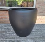 Bloempot zwart, Rond, Binnen, Zo goed als nieuw, Minder dan 40 cm