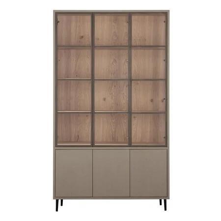 Nieuwe Vermeer Vitrinekast 3-deurs met verlichting, Huis en Inrichting, Kasten | Vitrinekasten, Nieuw, 150 tot 200 cm, 25 tot 50 cm