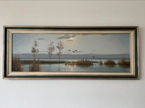 Uniek schilderij Gien Brouwer 120x40, Antiek en Kunst, Kunst | Schilderijen | Klassiek, Ophalen