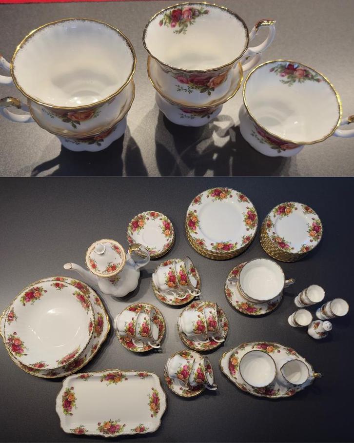 Royal albert bone china., Antiek en Kunst, Antiek | Servies compleet, Ophalen