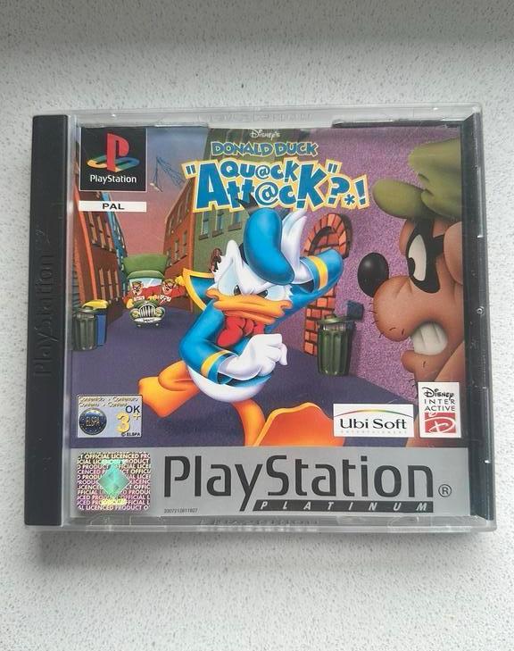 PS1 Donald Duck Quack Attack, Spelcomputers en Games, Games | Sony PlayStation 1, Zo goed als nieuw, Avontuur en Actie, 1 speler