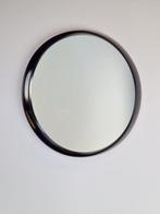 Vintage houten ronde spiegel zwart deens mid century ‘60, Huis en Inrichting, Woonaccessoires | Spiegels, Minder dan 50 cm, N