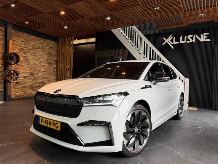 Skoda Enyaq iV 60 Sportline+, Auto's, Skoda, Bedrijf, Te koop, Enyaq, 360° camera, ABS, Achteruitrijcamera, Adaptive Cruise Control
