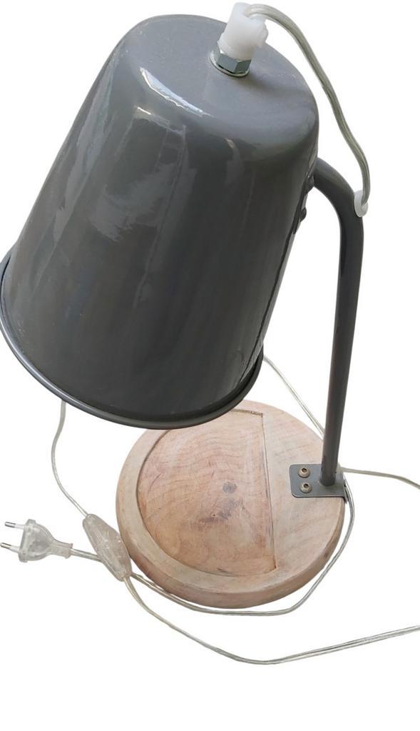 Bureau/tafellamp, Huis en Inrichting, Lampen | Tafellampen, Zo goed als nieuw, Minder dan 50 cm, Hout, Metaal, Ophalen of Verzenden