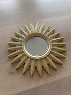Gouden zon wandspiegel, Minder dan 50 cm, Rond, Ophalen of Verzenden, Zo goed als nieuw