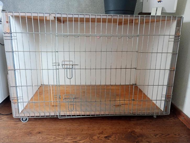 Grijze steigerhouten bench., Dieren en Toebehoren, Hondenbenches, Zo goed als nieuw, Ophalen