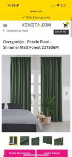 Groene gordijnen veneta 4x 70 breed 242 lang verduisterend, Verzenden, Zo goed als nieuw, 200 cm of meer