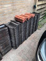 zwart verglaasde pannen 180 stuks, Doe-het-zelf en Verbouw, Dakpannen en Dakbedekking, Ophalen, Gebruikt, Steen of Klei, Zwart