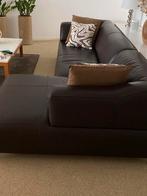 Leolux hoekbank faya lobi plus pouf, Ophalen, Gebruikt, Hoekbank, Leer