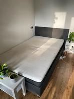 Twijfelaar boxspring, Ophalen, Gebruikt, Zwart, Twijfelaar