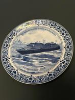 Delfts Blauw Bord Eurodam Koningin Beatrix, Ophalen of Verzenden