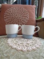 2 Brocante Pastel Stapel Bekers van Regout ** Mimosa **, Ophalen of Verzenden