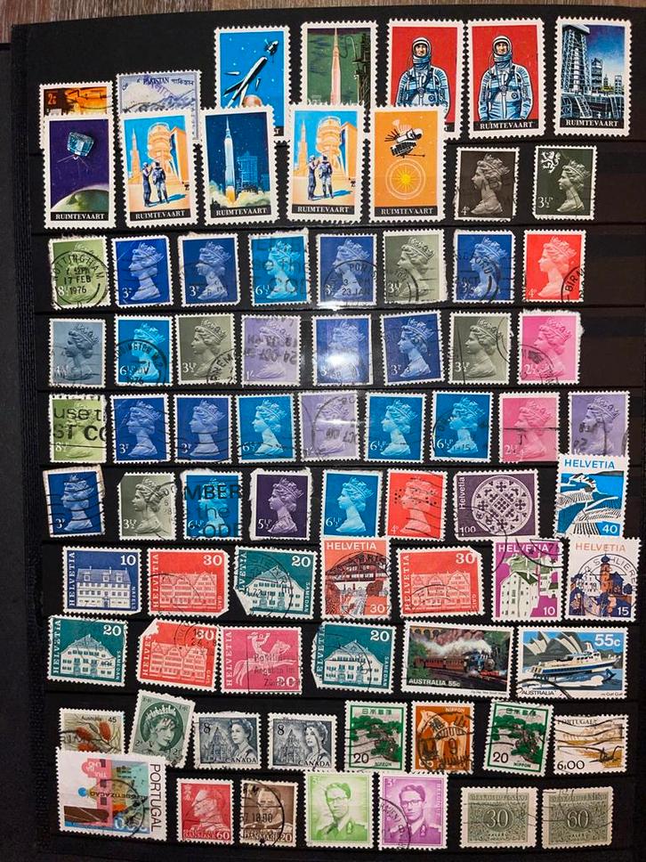 Postzegelcollectie - Diverse landen, Postzegels en Munten, Postzegels | Volle albums en Verzamelingen, Nederland en Buitenland