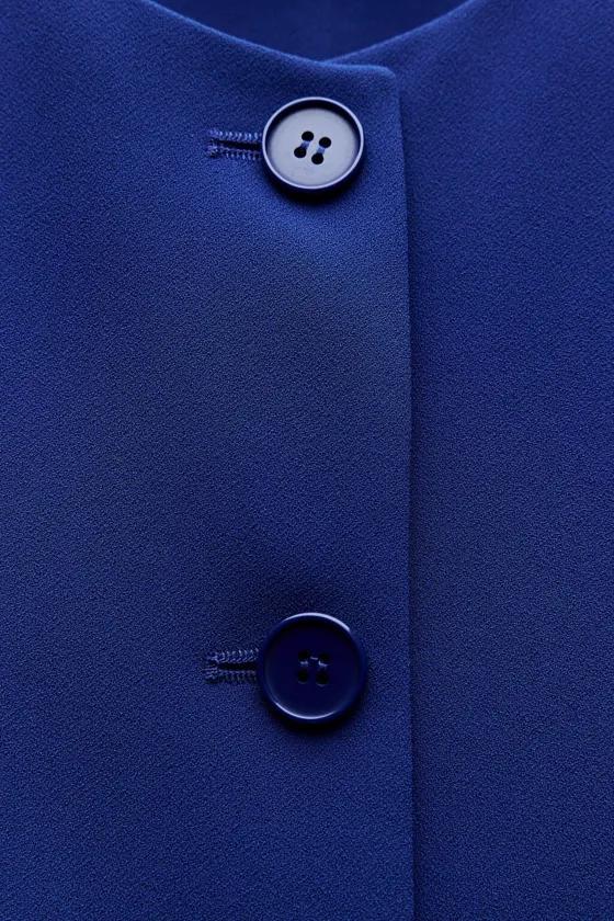 Gilet Zara M, Kleding | Dames, Jasjes, Kostuums en Pakken, Maat 38/40 (M), Blauw, Nieuw, Ophalen of Verzenden