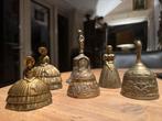 5 Vintage Oude Tafelbellen - Koper/Brons vrouw bel, Antiek en Kunst, Ophalen of Verzenden, Koper of Brons