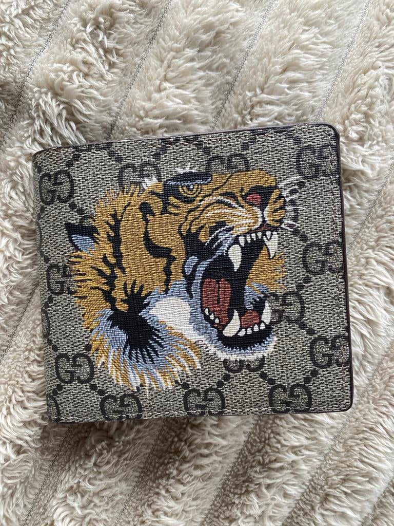 Gucci Portemonnee met tijgerprint, Sieraden, Tassen en Uiterlijk, Portemonnees, Overige merken, Overige kleuren, Verzenden, Nieuw
