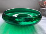 Smaragdgroene schaal Antiqua Max Verboeket, Antiek en Kunst, Antiek | Glas en Kristal, Ophalen of Verzenden