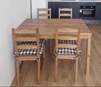 In BELGIE: Ilea tafel + 4 stoelen, Ophalen, 50 tot 100 cm, Zo goed als nieuw, Vijf personen of meer