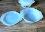 Vintage jaren 70 glazen schalen set van 2, Huis en Inrichting, Keuken | Servies, Verzenden, Overige stijlen, Glas, Schaal of Schalen